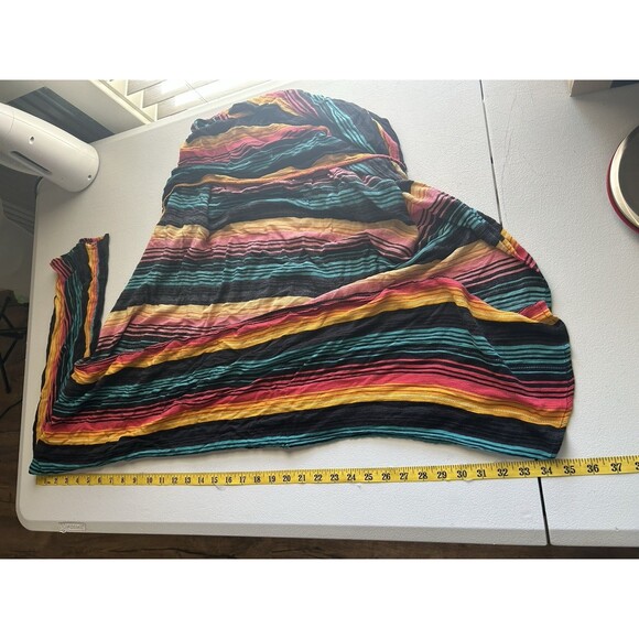 Rock Roll Cowgirl Womens Cardigan Medium Oversized Rainbow Festival Rodeo - Picture 7 of 10